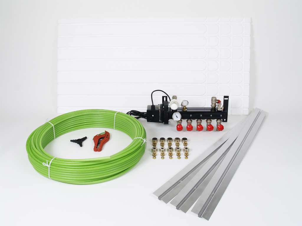 Complete sets voor watergedragen vloerverwarming