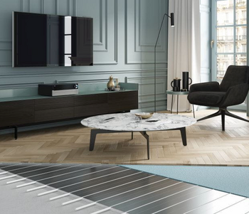 Vloerverwarming in woonkamer
