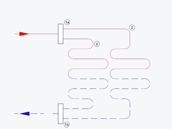 Open LT-verdeler principeschema