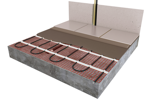 Verwarmingsmat Set 2 m² / 300 Watt Set met C16-thermostaat | Wit (inbouw) - afb. 3