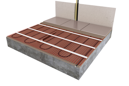 Verwarmingsmat Set 3,5 m² / 525 Watt Set met C16-thermostaat | Wit (inbouw) - afb. 4