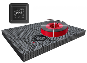 DECO-mat Pro WiFi Set met 4mm kabel 1,5m² / 225 Watt Set met C16-thermostaat | Zwart (inbouw)