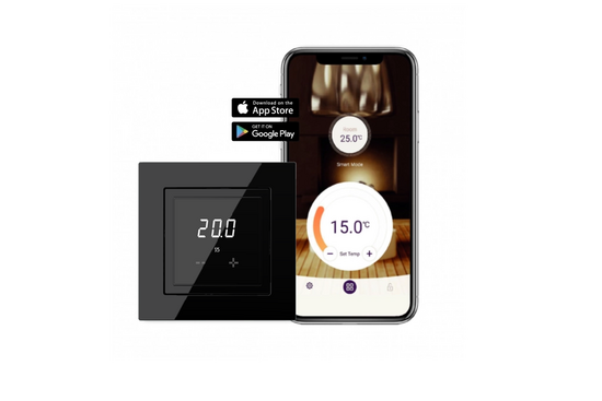 ET44 Digitale WiFi Klokthermostaat ET44-thermostaat (inbouw) | RAL 9011 Zwart - afb. 3