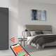 ICON WI-FI Elektrische Verticale Paneelradiator 1000 Watt (45cm x 110cm) | Grijs (RAL 7024) - afb. 3