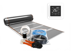 Infrarood Folie Set 20 m² / 2400 Watt Set met C16-thermostaat | Wit