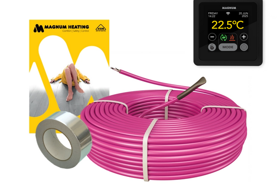 MAGNUM HeatBoard Cable Set 20 m / 200 Watt Set (2 m²) met MRC | Zwart - afb. 2