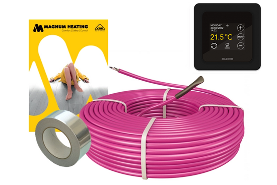 MAGNUM HeatBoard Cable Set 100 m / 1000 Watt Set (10 m²) met MRC | Zwart - afb. 2