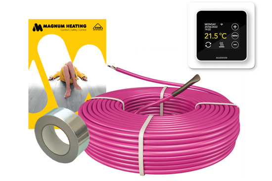 MAGNUM HeatBoard Cable Set 100 m / 1000 Watt Set (10 m²) met MRC | Wit - afb. 2