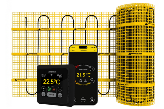 MAGNUM Mat Set 5 m² / 750 Watt Set met MRC-thermostaat | Zwart - afb. 1