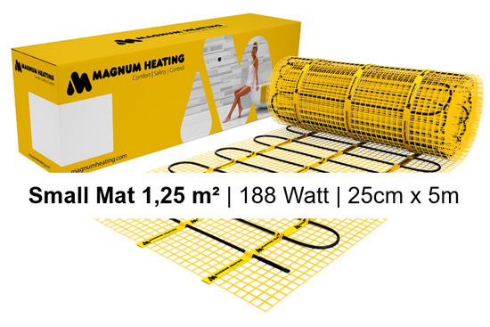 MAGNUM Mat Set met Thermostaat in Wit Mat 1,25 m² | 188 Watt - afb. 2