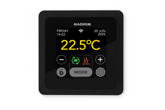 MAGNUM MRC² WiFi Klokthermostaat MRC²-thermostaat (inbouw) | RAL 9011 Zwart - afb. 1