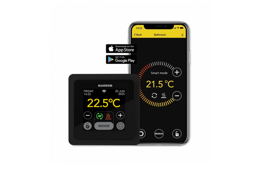 MAGNUM MRC² WiFi Klokthermostaat MRC²-thermostaat (inbouw) | RAL 9011 Zwart - afb. 2
