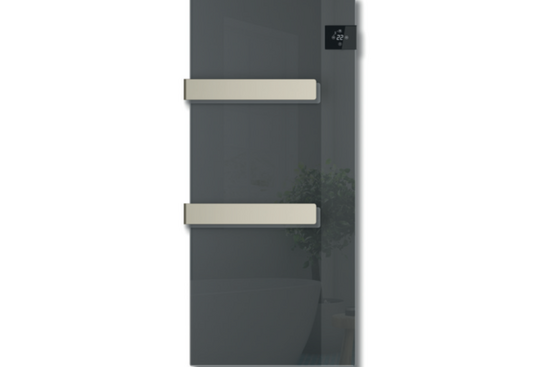 SILK Infrarood Badkamerradiator 750 Watt | Grijs glas - afb. 1