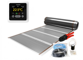 Verwarming Folie Set 10 m² / 1200 Watt Set met MRC-thermostaat | Wit