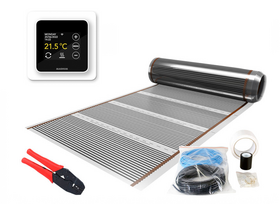 Verwarming Folie Set 20 m² / 2400 Watt Set met MRC-thermostaat | Wit