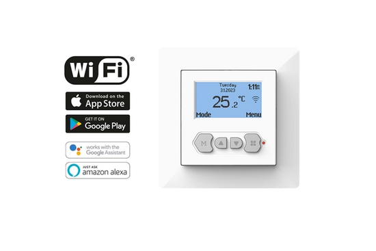 Verwarmingsmat Set  10 m² / 1500 Watt Set met MIC² WiFi-thermostaat | Wit - afb. 5