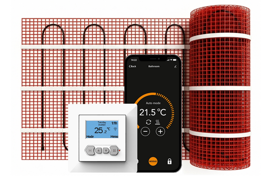 Verwarmingsmat Set  4 m² / 600 Watt Set met MIC² WiFi-thermostaat | Wit - afb. 1