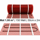 e-HEAT Mat Set met zwarte C16-thermostaat 1,00 m² / 150 Watt - afb. 2