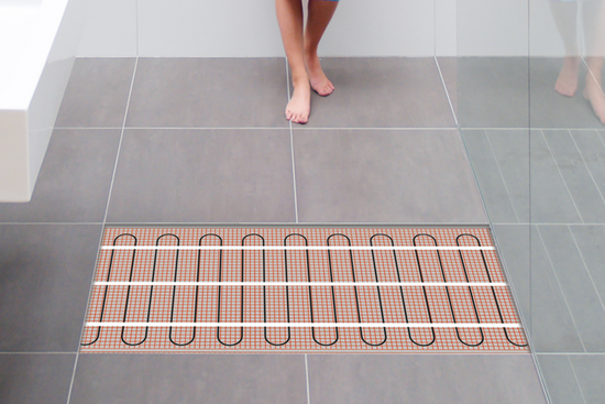 Verwarmingsmat Set 1m² / 150 Watt Set met MIC-klokthermostaat | Wit - afb. 2