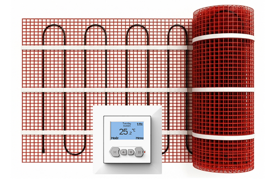 Verwarmingsmat Set 6 m² / 900 Watt Set met MIC² Basic-thermostaat | Wit - afb. 1