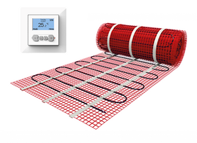 Verwarmingsmat Set  8 m² / 1200 Watt Set met MIC-klokthermostaat | Wit