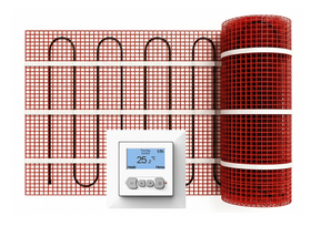 Verwarmingsmat Set 9 m² / 1350 Watt Set met MIC² Basic-thermostaat | Wit